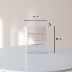 Decorative Acrylic Book Shape Vase