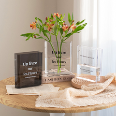 Decorative Acrylic Book Shape Vase