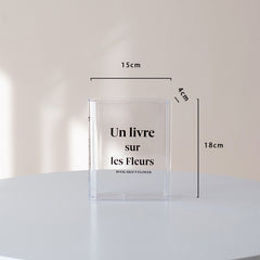 Decorative Acrylic Book Shape Vase