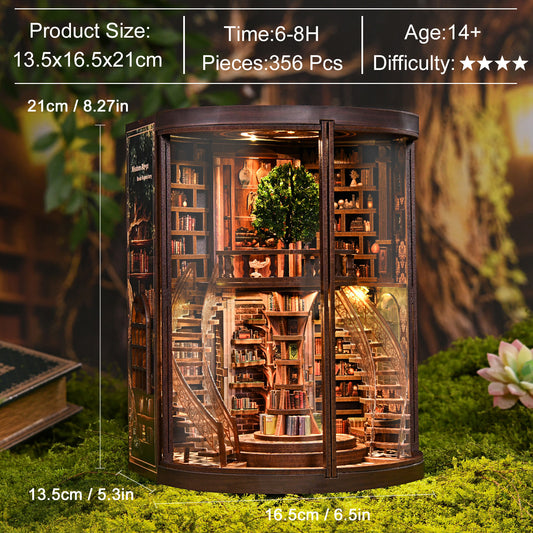 The Scholar’s Terrace – Multi-Level Repository & Botanical Book Nook