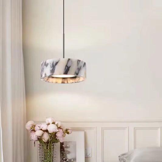 Tri-Element Marble Pendant – Multi-Tone Natural Stone Hanging Light