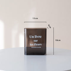 Decorative Acrylic Book Shape Vase