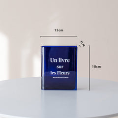 Decorative Acrylic Book Shape Vase