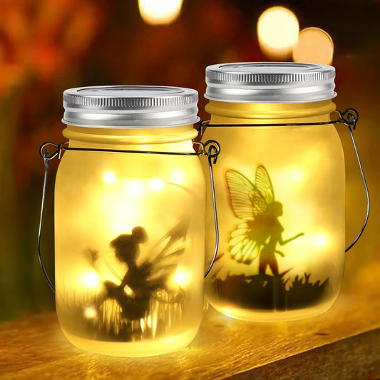 Solar Mason Fairy Jar