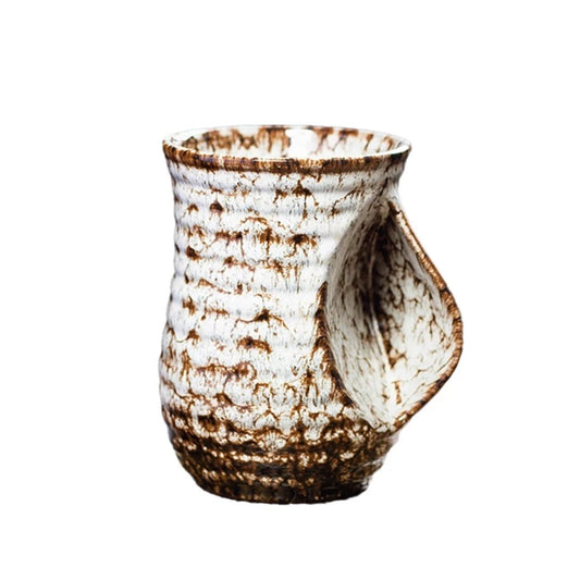 Wabi-Sabi Flow Mug – Sculptural Organic Ceramic Vessel