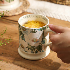 Botanical Imprint Mug – Hand-Finished Floral Ceramic Series