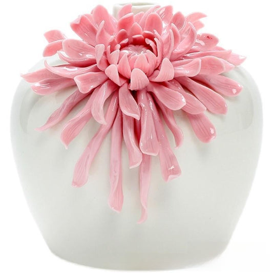 Chrysanthemum Petal Vase – Hand-Textured Ceramic Vessel