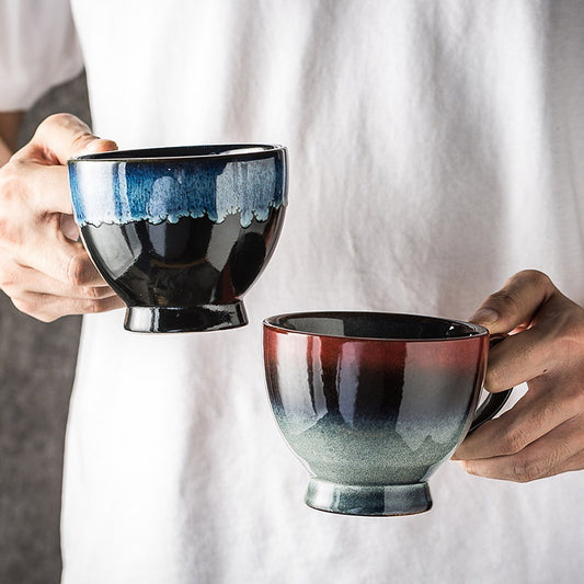 Zenith Modern Zen Mug – Symmetrical Ceramic Vessel with Nature Motifs