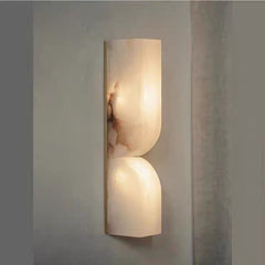 Lumia Alabaster Wall Sconce – Hand-Finished Spanish Marble & Brushed Gold