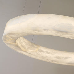 Celestial Ring Chandelier – Sculptural Marble-Look Resin (Available in 3 Sizes or Full Set)