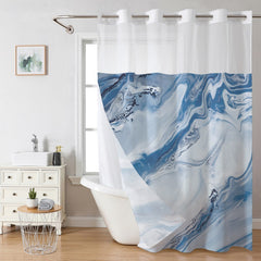 Carrara Flow Marble Shower Curtain – High-Definition Stone Texture Textile
