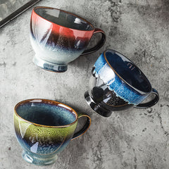 Zenith Modern Zen Mug – Symmetrical Ceramic Vessel with Nature Motifs