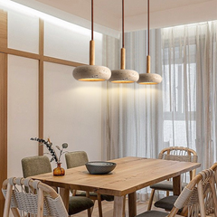Sovereign Travertine Pendant – Natural Stone Hanging Light