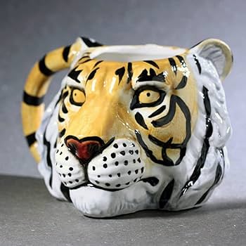 Majestic Tiger Sculptural Mug – Hand-Finished Character Ceramic