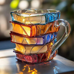 The Bibliophile’s Vessel – Sculptural Ceramic Book Mug
