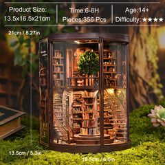 The Scholar’s Terrace – Multi-Level Repository & Botanical Book Nook