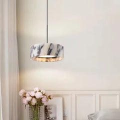 Tri-Element Marble Pendant – Multi-Tone Natural Stone Hanging Light