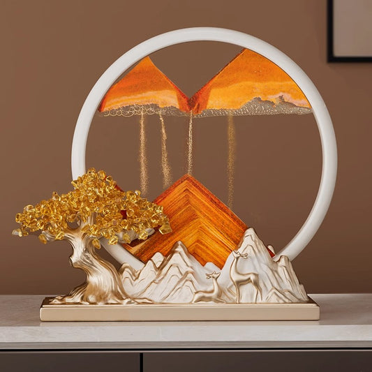 Flowing Sand Scape – 3D Kinetic Mountain & Tree Landscape