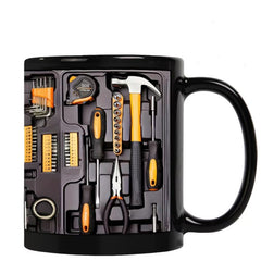 Mastercraft Blueprint Vessel – Tool-Themed Fine Porcelain Mug