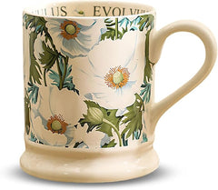 Botanical Imprint Mug – Hand-Finished Floral Ceramic Series