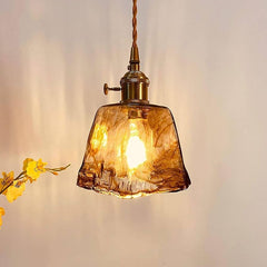 Modern Brass Glass Pendant Light