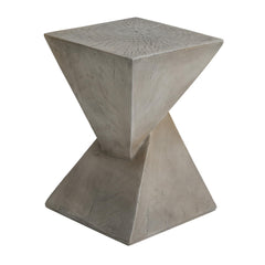 Geometric Pillar – Sculptural Magnesium Oxide Side Table