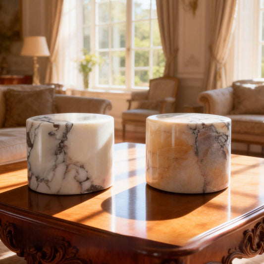 Aura Marble Touch Lamp – Integrated Sensor & Honed Natural Stone