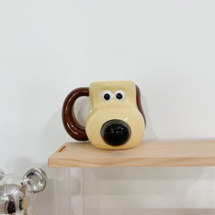 Palm Pup Hand-Painted Vessel – Artisan Ceramic "Human-Touch" Mug