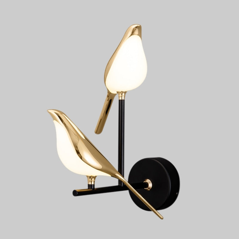 Bird Gold Plating Led Wall Lamp