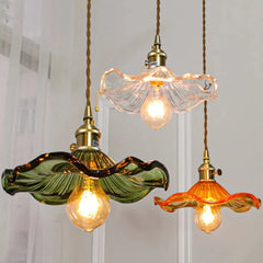 Floral Glass LED Pendant Light