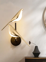 Bird Gold Plating Led Wall Lamp