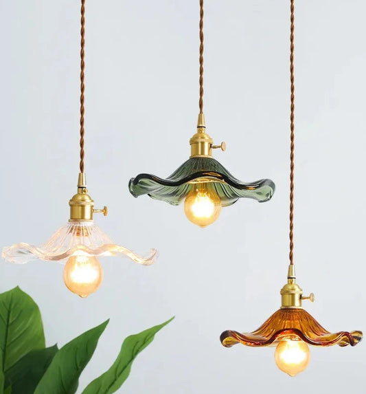 Floral Glass LED Pendant Light