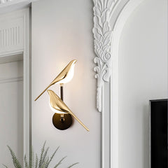 Bird Gold Plating Led Wall Lamp