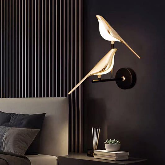 Bird Gold Plating Led Wall Lamp