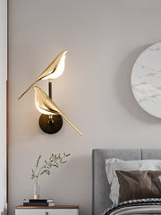 Bird Gold Plating Led Wall Lamp