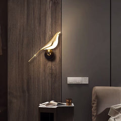 Bird Gold Plating Led Wall Lamp