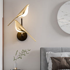 Bird Gold Plating Led Wall Lamp