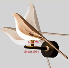 Bird Gold Plating Led Wall Lamp