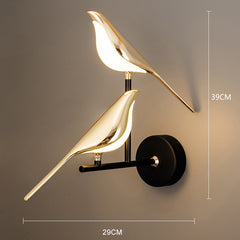 LED Golden Bird Wall Lamp