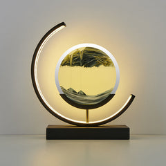 LED Quicksand Moon Hourglass Table Lamp