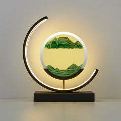 LED Quicksand Moon Hourglass Table Lamp