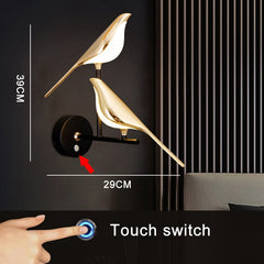 LED Golden Bird Wall Lamp