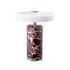 Vesta Marble Pedestal Lamp – Honed Natural Stone Base with Linen Shade