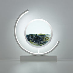 LED Quicksand Moon Hourglass Table Lamp