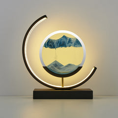 LED Quicksand Moon Hourglass Table Lamp