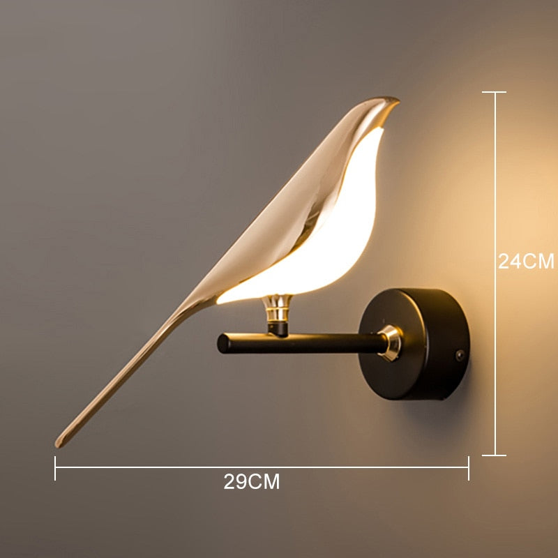 LED Golden Bird Wall Lamp