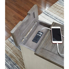 Bolanburg Farmhouse End Table with Outlets and USB Ports