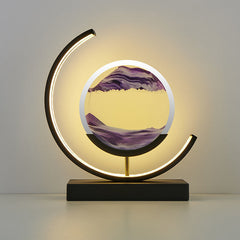 LED Quicksand Moon Hourglass Table Lamp