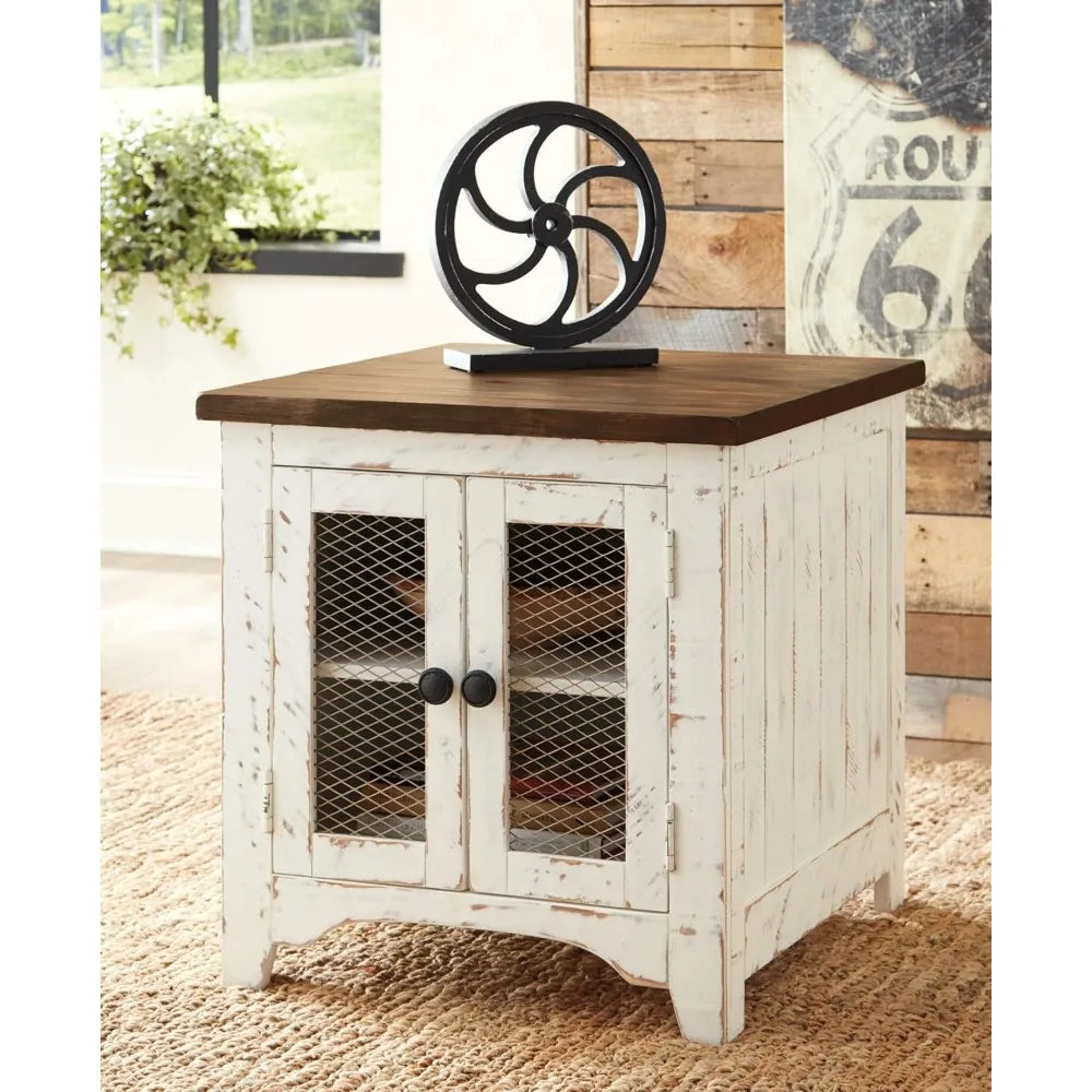 Wystfield Farmhouse End Table with Storage