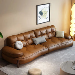 Classic Leather Couch Set